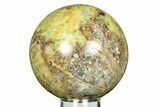 Polished Green Opal Sphere - Madagascar #257237-1